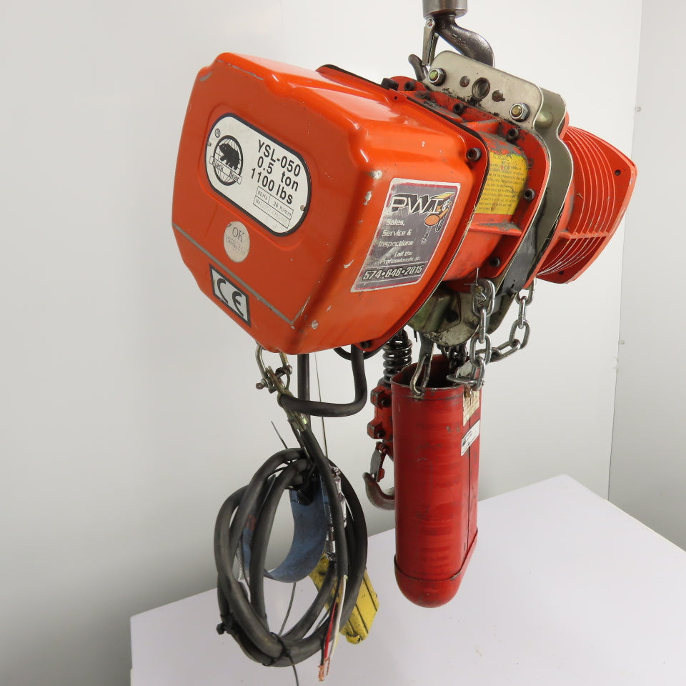 Black Bear YSL-050 1/2 Ton 1000Lb Electric Chain Hoist 10' Lift 230/460V 26FPM
