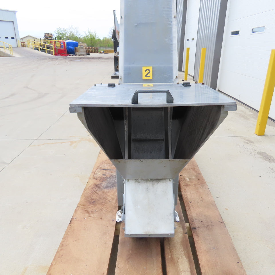 RNA STF 60-250 7"x132" Belt Feed Incline Conveyor Elevator 230/400V 59"Discharge