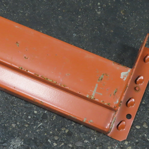 108" x 5" x 1-5/8" 50E Shaved Pin Pallet Racking Beam Shelf 6,150lb