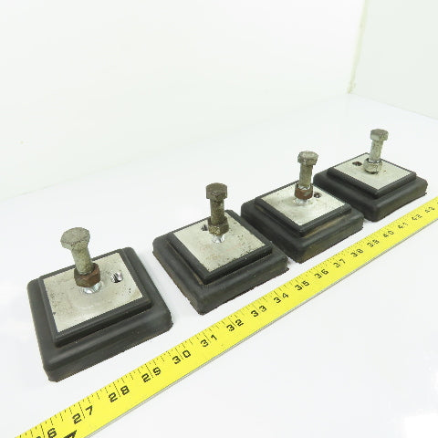 4" x 4" Anti Vibration Rubber Leveling Machine Pad Lot of 4
