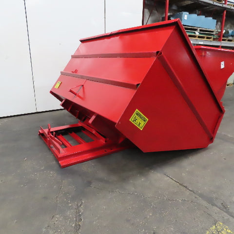 Wright 5 Cubic Yard Self Dumping Trash Scrap Hopper 96" x 63" x 42" ID