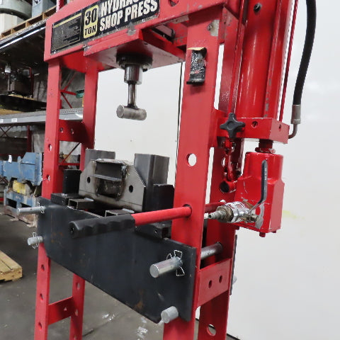 Big Red 30 Ton Manual H Frame Hydraulic Shop Press 6" Stroke
