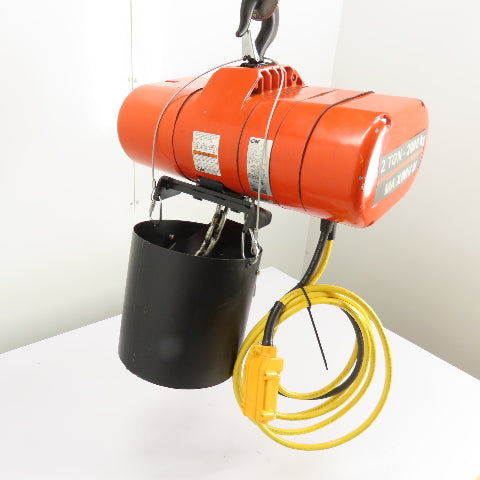CM Lodestar Model RRS 2Ton 4000LB Electric Chain Hoist 20'Lift 16FPM 230/460 3Ph