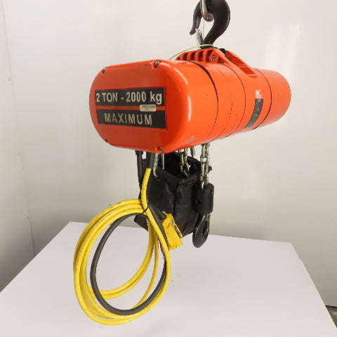 CM Lodestar Model RRS 2Ton 4000LB Electric Chain Hoist 20'Lift 16FPM 230/460 3Ph