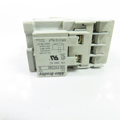 Allen-Bradley 100-C23*10 Contactor 120V Coil w/ 193-EA2FB 3.7-12A Overload Relay