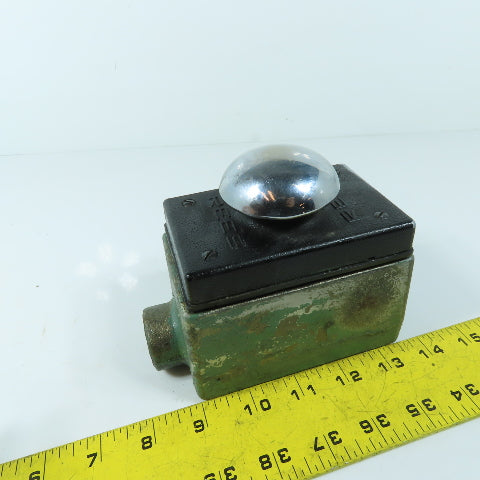 Rees 347S Heavy Duty Mushroom Head Palm Button Switch 600VAC 250VDC