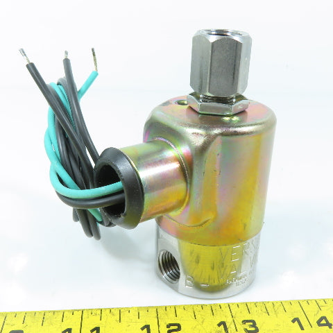 Versa Valve ESM-2302-06-H-PC-3-A120 Solenoid Drain Valve 120V 1/4" NPT