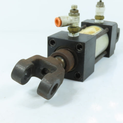 T-Mac T1C-1.5X1.5-N-2-EE1-N 1-1/2" Bore 1-1/2" Stroke Double Acting Air Cylinder