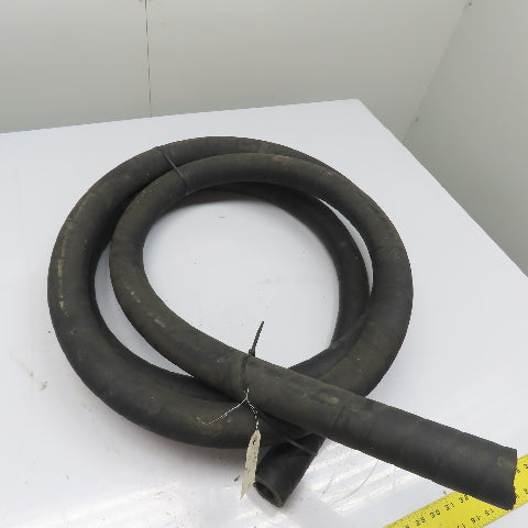 Rubber Vacuum Industrial Hose 16' Long 1.3" ID 2.1" OD 0.37" Wall
