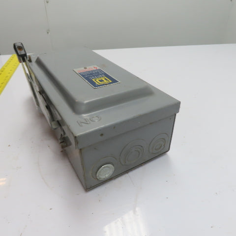 Square D 30A 3-Pole Fusible Safety Disconnect Switch 600V 3Ph