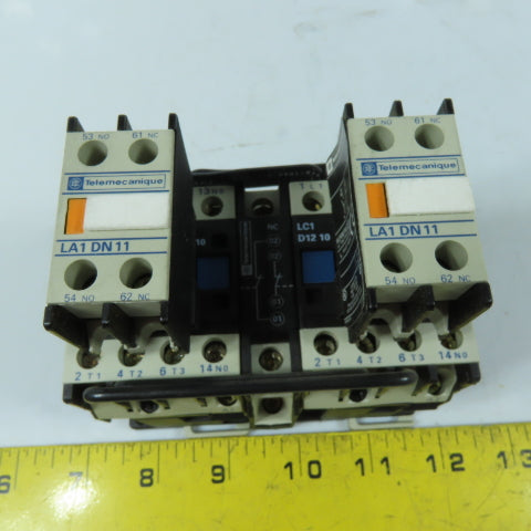 Telemecanique LC2D1211 3-Pole Reversing Contactor 120V 60Hz Coils 25A 600VAC Max
