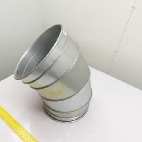 Nordfab 8040400026 14" 45-Degree Quick-Fit Segmented Galvanized Duct Elbow 20ga