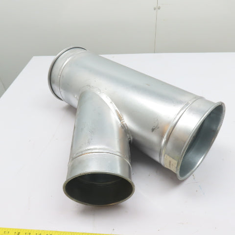 Nordfab 8040014497 8" x 6" QF 45° Galvanized Reducing Branch Duct 22ga