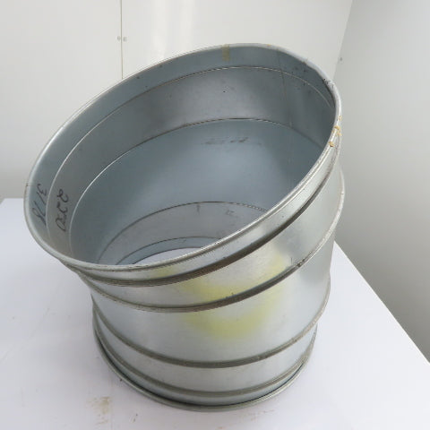 Nordfab 8040400057 22" Quick Connect 30° Galvanized Steel Duct Elbow 20Ga