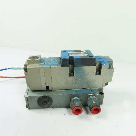 SMC NVSP4126-0007D Solenoid Pilot Air Valve 24VAC W/ Manifold Base