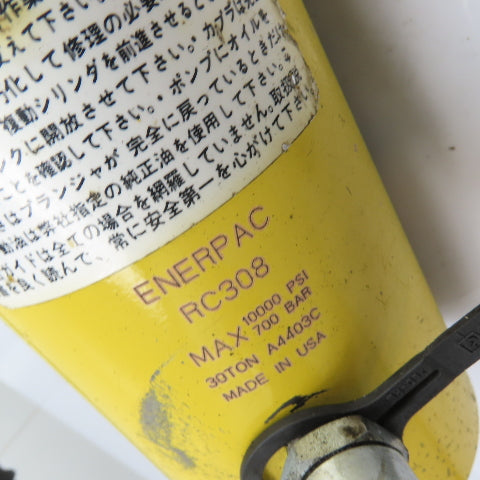 Enerpac PUJ1201B Electric Hydraulic Pump 230V 1Ph W/ RC308 30 Ton Cylinder Ram