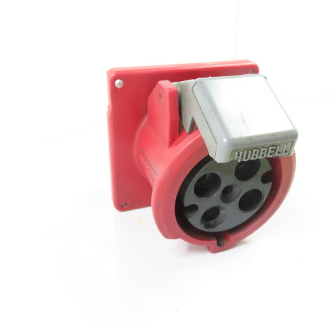 Hubbell 460R7W 60A 480VAC 3 Phase Pin & Sleeve Receptacle (Broken Cap)