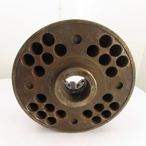 Cushman 214CE5 4 Jaw Independent Scroll Lathe Chuck 18" OD 3-1/4" Thru Hole