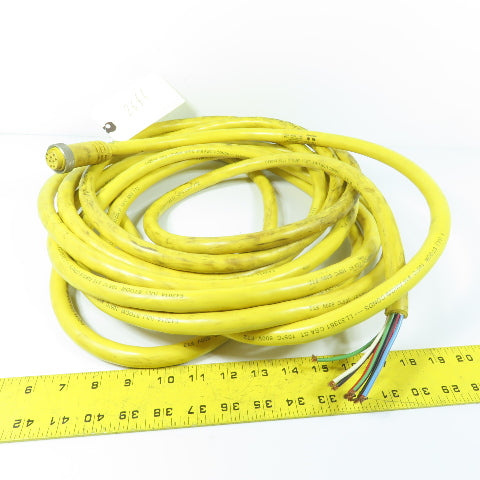 Woodhead 309000A01F3001 9-Pin Multi-Conductor Cable Assembly 16 AWG 7A 600V 26'