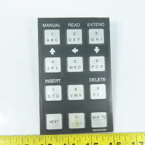 Pellerin Milnor 08ND0206N 12-Button Alphanumeric Membrane Switch Keypad Overlay