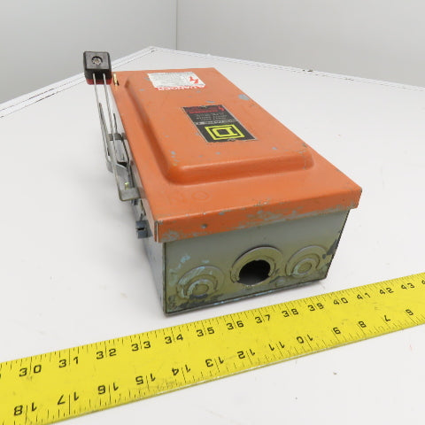 Square D H361 30A 3-Pole Single Throw Fusible Safety Disconnect Switch 600V