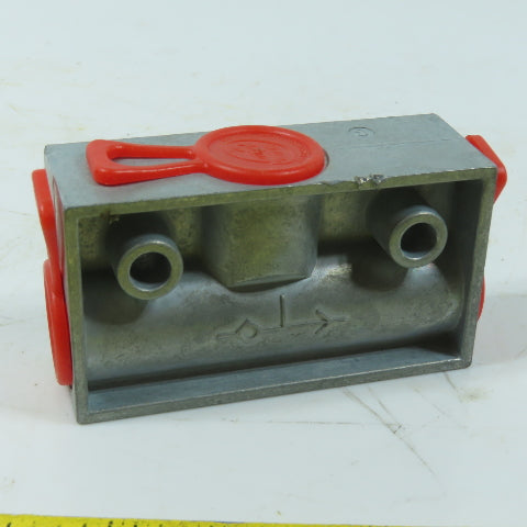 Rexroth Bosch 5340.170.100 1/4" NPT Pneumatic Shuttle Valve Block