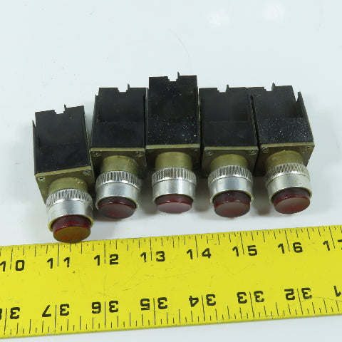 Allen Bradley 800MR-P16S 110/120V Red Pilot Light Lot Of 5