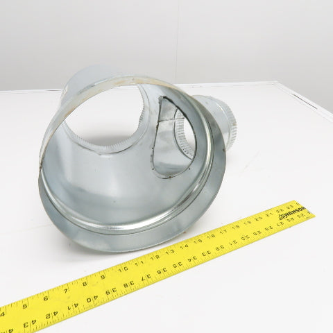 Ductite 8001086 10" x 8" x 6" Galvanized Steel HVAC Duct Pipe Tee Wye Fitting