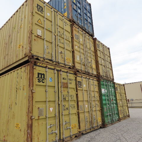40' High Cube End Door Shipping Container 101" x 90" Opening WWT