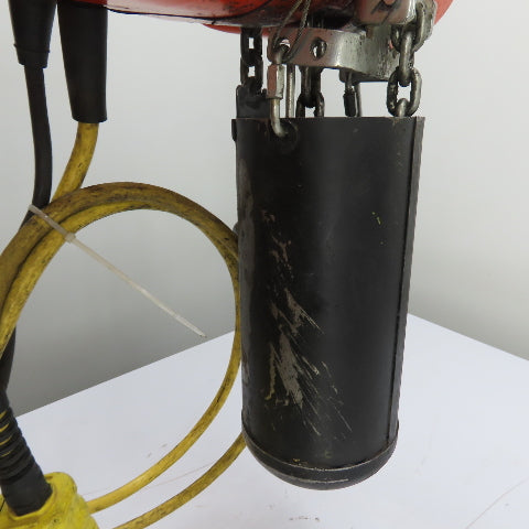 CM Lodestar Model F 1/2Ton 1000LB Electric Chain Hoist 15'Lift 16FPM 230/460 3Ph