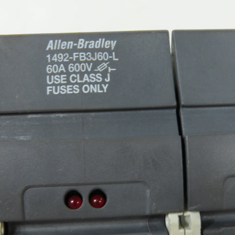 Allen-Bradley 1492-FB3J60-L 60A 3-Pole Fuse Holder Lot of 2