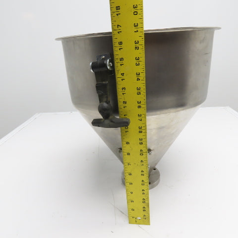 .8CU/FT Stainless Steel Conical Material Hopper Cone Sight Glass Flanged Base