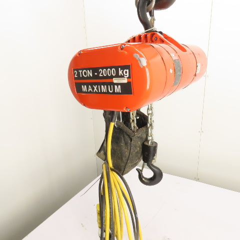 CM Lodestar Model RRS 2Ton 4000LB Electric Chain Hoist 20'Lift 16FPM 230/460 3Ph