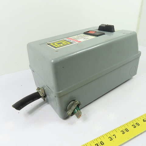 Square D 8536 SBG1 NEMA Size 0 1Ph Manual Motor Starter 230VAC 2HP W/9991SCG8