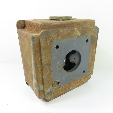 Electric Motor Cast Iron Conduit Terminal Box Cover 6.75" x 6.75"