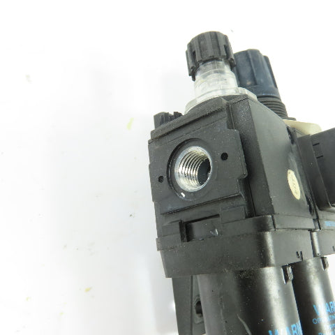 Wilkerson B08-02-FLG0 L08-02-KL00 Filter Regulator Lubricator 0-125 psi 1/4" NPT