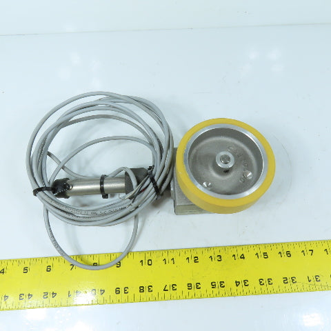 Red Lion LSCS0100 Polyurethane Tread 100 PPR Measuring Track Wheel Encoder