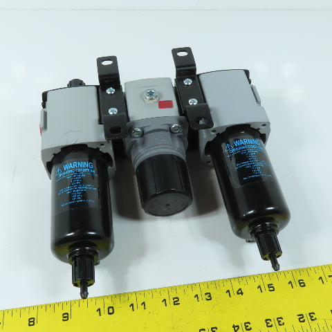 Wilkerson L18-04-KL00B 1/2" Pneumatic Filter Regulator Lubricator FRL