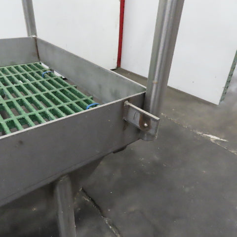 Stainless Steel Right Side Work Platform Step Wash Down 25" x 68" x 18" Tall