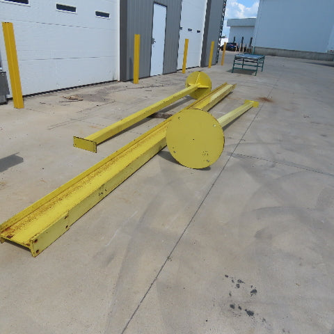6 Ton 2 Post Free Standing 10x5" I-Beam Gantry Crane 20' Travel 12.5' Tall