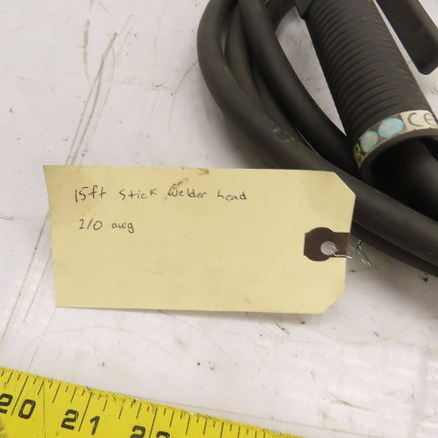 15Ft Stick Welder Electrode Holder Lead 2/0 AWG Cable
