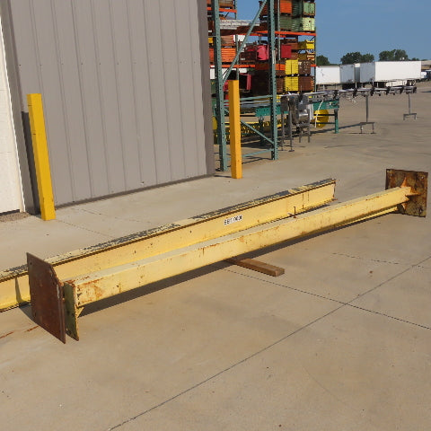 1000Lbs Free Standing 2 Post I-Beam Gantry Crane 9' Travel 12' Tall