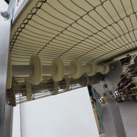 Carry Smart 16" Wide 90° Wire Belt Food Grade Conveyor 46" Long No Motor