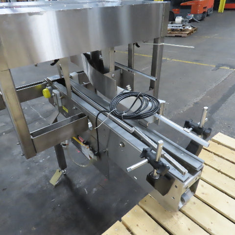 42" x 5" Wide Stainless Steel Pneumatic Actuated Transfer Chute Conveyor