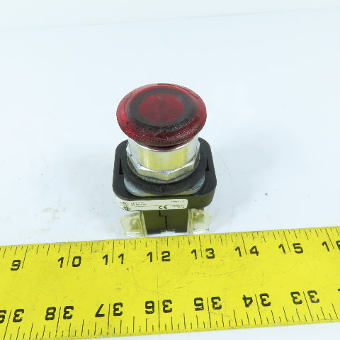 Allen-Bradley 800T-FXTQH24RA1 Illuminated Push-Pull Mushroom Button 24V AC/DC