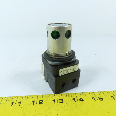 Allen-Bradley 800TC-N374 800T-QBH2A Green LED Pilot Light 12-130V AC/DC