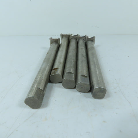 System Plast VG-018 Stainless Steel Guide Rail Clip 5/8" Rod 6" OAL Lot Of 5
