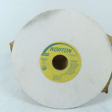 Norton 38A80-KVBE 8" x 1/4" x 1-1/4" AO Grinding Wheel 80 Grit Lot Of 8