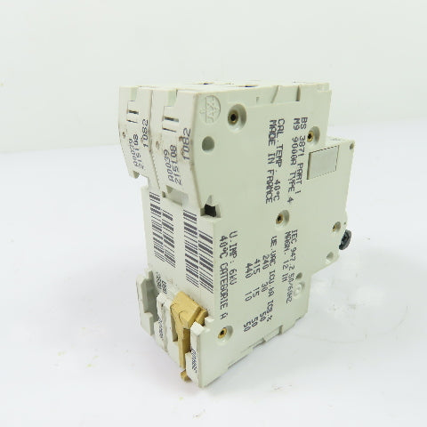 Merlin Gerin C60H D1A Multi 9 1A 2-Pole Circuit Breaker 415VAC