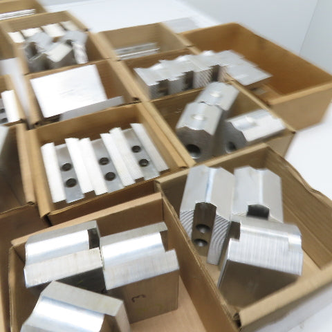 Dillon Huge Lot Misc. Radius Aluminum Soft Lathe Chuck Jaw Serrated 33 Sets